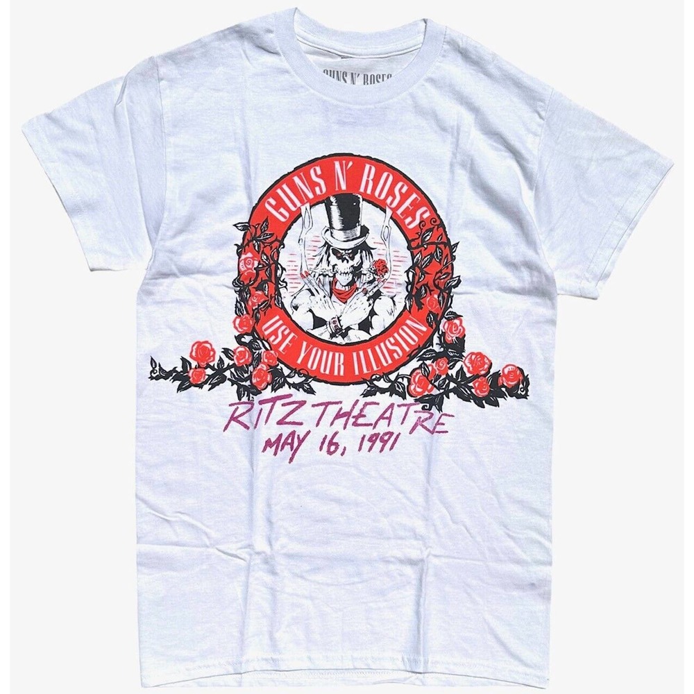 Guns N' Roses Men's Color Changing 1991 Ritz Theatre Concert Tour Tee T-Shirt - Picture 1 of 4
